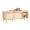 SoBuy Sitzbank mit Stauraum Schuhbank Schuhregal Natur FSR163-N