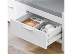 SoBuy Sitzbank mit Stauraum und 2 Schubladen MDF Weiß FSR74-W