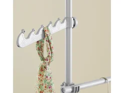 New SoBuy Teleskop Kleiderständer mit 4 Kleiderstangen Garderobenständer Grau KLS03-II-HG Hellgrau