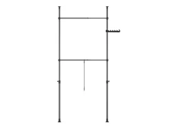 SoBuy Teleskop Kleiderständer mit 2 Kleiderstangen Garderobenständer FRG109-II-SCH