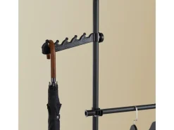 SoBuy Teleskop Kleiderständer mit 2 Kleiderstangen Garderobenständer FRG109-II-SCH