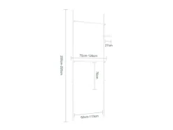 SoBuy Teleskop Kleiderständer mit 2 Kleiderstangen Garderobenständer FRG109-II-W Weiß