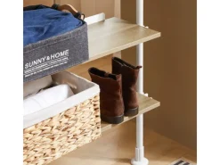 Clearance SoBuy Teleskopstange Kleiderständer mit 1 Kleiderstange und 5 Ablagen KLS15-WN