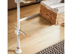 SoBuy Teleskopstange Kleiderständer mit 1 Kleiderstange und 3 Ablagen KLS14-WN