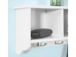 SoBuy Wandgarderobe Hängeregal Wandschrank mit 4 Haken FRG48-W