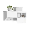 SoBuy Wandgarderobe mit 2 Klappen und 5 Haken MDF Weiß FHK24-W