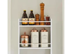 Best SoBuy Wandregal Gewürzregal Küchenregal mit 3 Ablagen Badregal KCR12-W Weiß