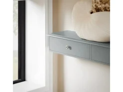 SoBuy Wandschrank Hängeregal Wandregal Wandgarderobe Hellgrau FRG43-HG