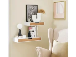 SoBuy Wandschrank Hängeschrank Wandgarderobe mit Schublade FRG92-WN