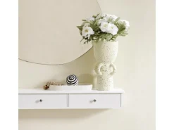 SoBuy Wandschrank mit 3 Schubladen Hängeschrank Weiß FRG43-L-W