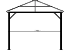 Sojag Aluminium-Pavillon Verona 10 x 14 Anthrazit 423 cm x 298 cm x 261 cm