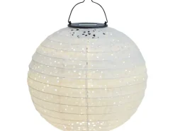 Solar-Dekoleuchte Pellaro LED Ø 25 cm x 25 cm Weiß