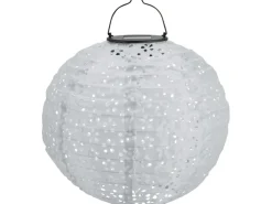 Solar-Dekoleuchte Pellaro LED Ø 25 cm x 25 cm Weiß