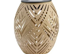 Sale Solar-Tischleuchte Blatt-Muster LED Ø 12,5 cm x 15 cm Sand