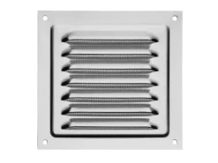 New SOTECH Aluminium-Lüftungsgitter 125 x 125 mm optik Aufschraubbar mit Insektenschutz Edelstahl