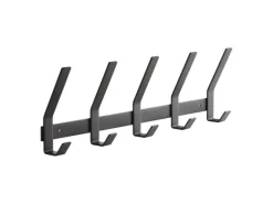 Hot SOTECH Blackline ALBA Hakenleiste Groß 450 mm mit 5 Haken Schwarz Pulverbeschichtet