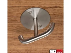 New SOTECH Garderobenhaken NELE Doppelhaken T-Form Echt Edelstahl