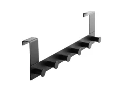 Discount SOTECH Türgarderobe LINEA I Edelstahl mit 6 Haken für Türen mit Falz max. 16 mm Schwarz Matt