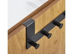 Discount SOTECH Türgarderobe LINEA I Edelstahl mit 6 Haken für Türen mit Falz max. 16 mm Schwarz Matt