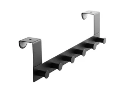 Discount SOTECH Türgarderobe LINEA II Edelstahl mit 6 Haken für 40 mm Türen Ohne Falz Schwarz Matt