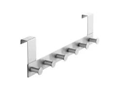 SOTECH Türgarderobe LINEA I Edelstahl mit 6 Haken für Türen mit Falz max. 16 mm