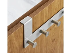 SOTECH Türgarderobe LINEA I Edelstahl mit 6 Haken für Türen mit Falz max. 16 mm