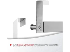 SOTECH Türgarderobe LINEA I Edelstahl mit 6 Haken für Türen mit Falz max. 16 mm