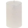 Best Steinhart Stumpenkerze Rustic-Glanz Gegossen Ø 6,8 cm x 10 cm Weiß