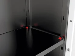 Discount Keter Stilo 2er-Set Kunststoffschrank hoch und niedrig Grau-Schwarz