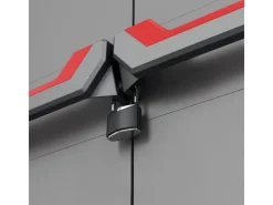 Discount Keter Stilo 2er-Set Kunststoffschrank hoch und niedrig Grau-Schwarz