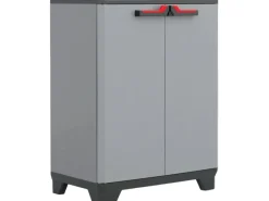 Sale Keter Stilo Kunststoffschrank niedrig Grau-Schwarz