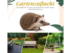 Sunny Tree Igelhaus Wasserdichtes Holz-Igelhaus mit Boden Igel-Futterhaus für Draußen Igelhaus mit Eingangstunnel