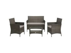 SVITA Brooklyn Polyrattan Sitzgruppe Lounge Gartenmöbel Set