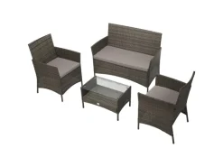 SVITA Brooklyn Polyrattan Sitzgruppe Lounge Gartenmöbel Set