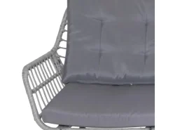 SVITA Capri Balkonmöbel-Set Polyrattan Sitzgruppe Outdoor 4-tlg. Gartenlounge Hell