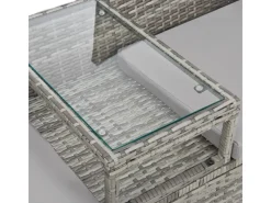 SVITA Chicago Rattan-Bank Garten-Bank Lounge Sitzecke