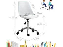 SVITA Eddy Kinderschreibtischstuhl Schreibtischstuhl Kinder Drehstuhl Höhenverstellbar