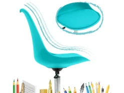 SVITA Eddy Kinderschreibtischstuhl Schreibtischstuhl Kinder Drehstuhl Höhenverstellbar Türkis