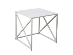 Clearance SVITA Gemo Beistelltisch 2er Set Kaffeetisch Wohnzimmertisch Metalltisch Weiß