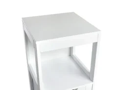 SVITA Lintu Badregal Standregal Badezimmerschrank Schubladen Holzoptik Weiß