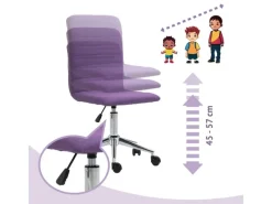 New SVITA Linus Schreibtischstuhl Kinder Drehstuhl Stoffbezug Lila