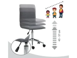 New SVITA Linus Schreibtischstuhl Kinder Drehstuhl Stoffbezug Grau