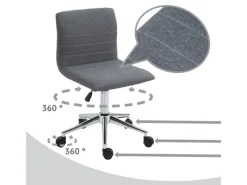 New SVITA Linus Schreibtischstuhl Kinder Drehstuhl Stoffbezug Grau