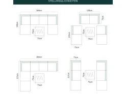 Online SVITA Lugano Polyrattan Lounge Gartenmöbel Set Gartenlounge Gartensofa Grau