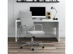 Hot SVITA Office Comfort Bürostuhl Schreibtischstuhl Drehstuhl Hohe Rückenlehne Stoff Hellgrau