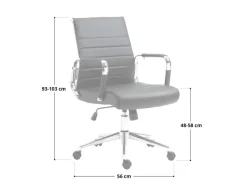 SVITA Office Comfort Bürostuhl Schreibtischstuhl Drehstuhl Niedrige Rückenlehne Kunstleder