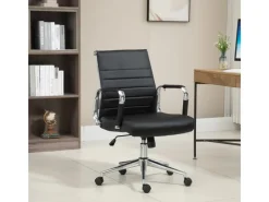 SVITA Office Comfort Bürostuhl Schreibtischstuhl Drehstuhl Niedrige Rückenlehne Kunstleder