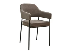 Outlet SVITA Scarlett 2er Set Esszimmerstühle Armlehnstuhl Polsterstuhl Stoff Braun