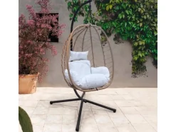 Clearance SVITA Shelly Hängesessel Mit Gestell Hängestuhl Hängesitz Hängekorb Natur