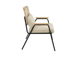 Best SVITA Thea Loungesessel Loungestuhl Mit Armlehnen Kissen Indoor Relaxstuhl Creme